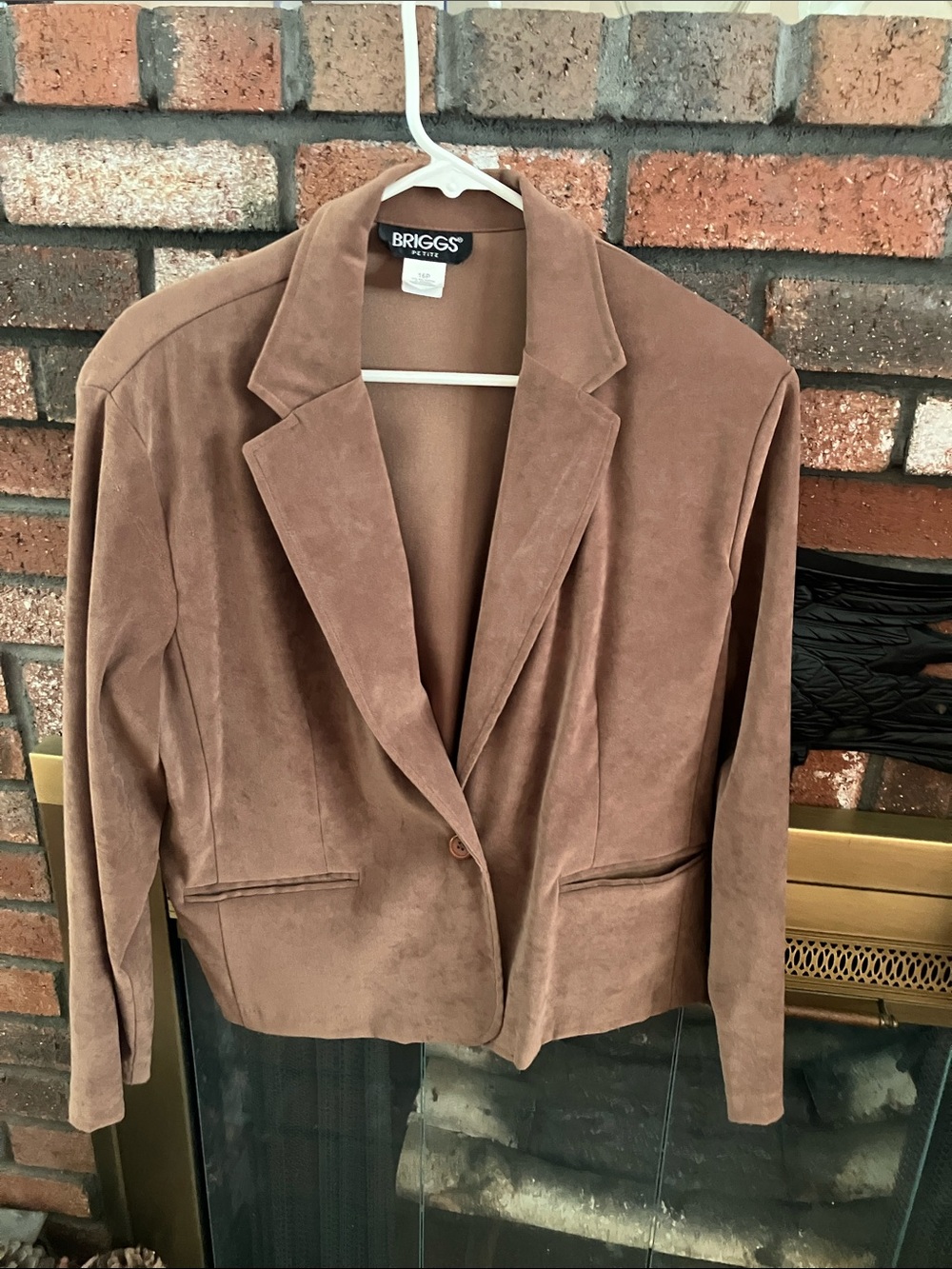 Briggs New York Suede-Look Brown Blazer Jacket